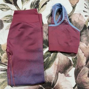 Gym Shark ombre workout set